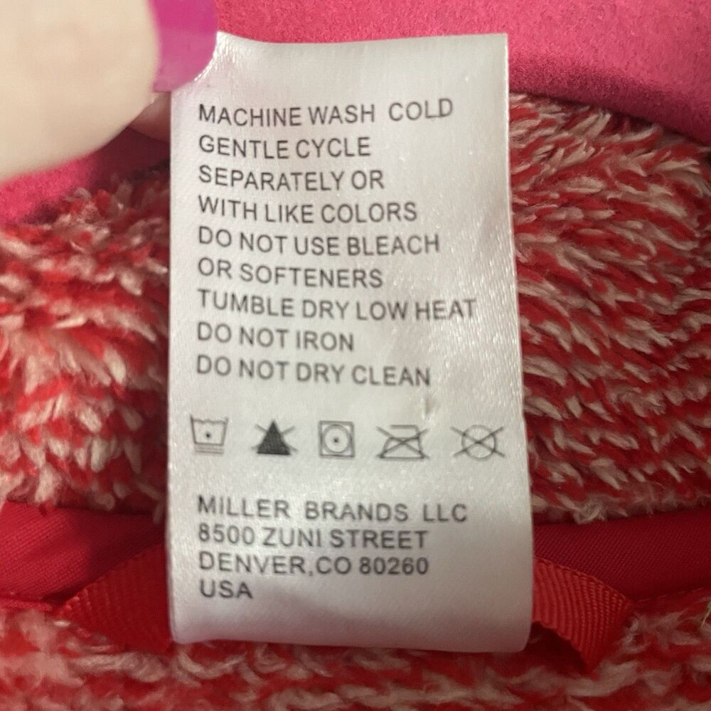 Cinch Pullover Sweater Small Women’s Red White Fuzzy Comfortable - Picture 6 of 9